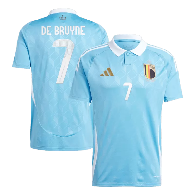 Camisola Belgica 2024 Alternativa Azul Versão Adepto DE BRUYNE #7