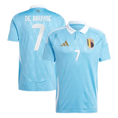 Camisola Belgica 2024 Alternativa Azul Versão Adepto DE BRUYNE #7