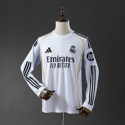 Camisola Manga Comprida Real Madrid CF 2025-26 Principal Versão Adepto