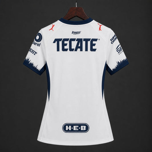 Camisola CF Monterrey 2026-27 Alternativa Branca Versão Mulher