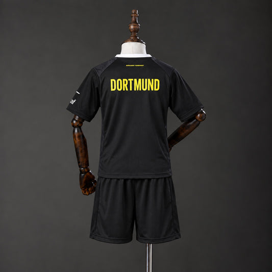 Kit Criança Borussia Dortmund 2026-27 Alternativo Preto