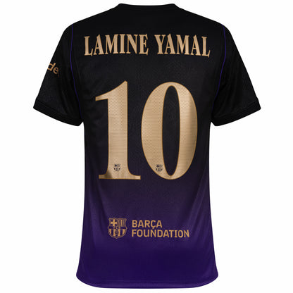 Camisola FC Barcelona 2026-27 Alternativa Roxa UCL Versão Adepto LAMINE YAMAL #10