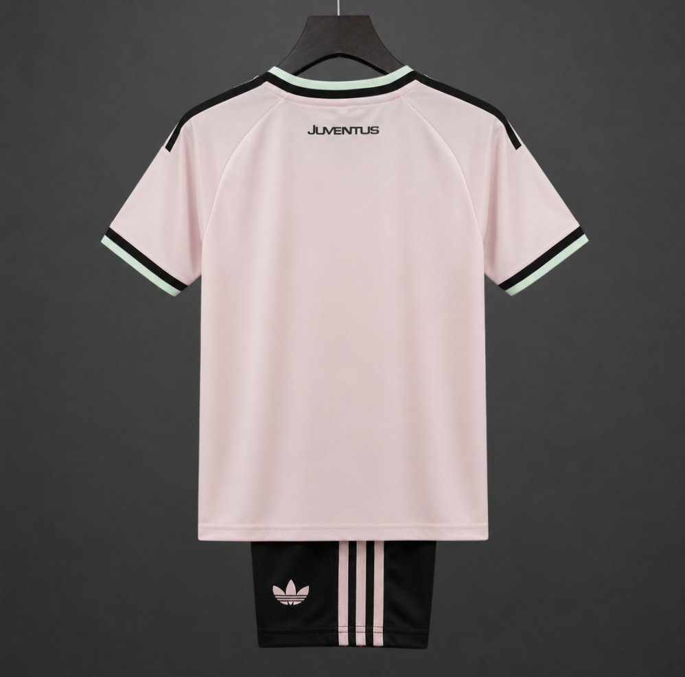 Kit Criança Juventus FC 2026-27 Alternativo Rosa