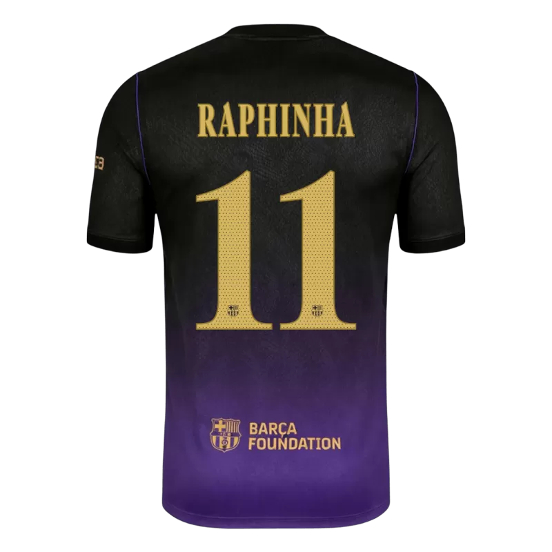 Camisola FC Barcelona 2026-27 Alternativa Roxa UCL Versão Adepto RAPHINHA #11