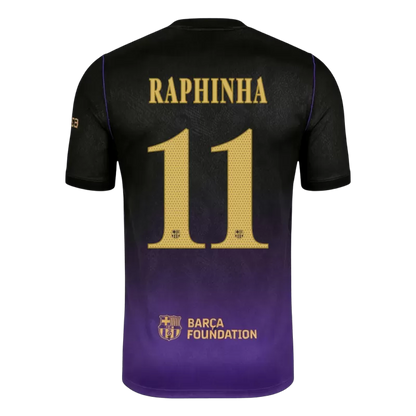 Camisola FC Barcelona 2026-27 Alternativa Roxa UCL Versão Adepto RAPHINHA #11