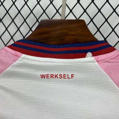 Camisola Bayer 04 Leverkusen 2025-26 Alternativa Rosa Versão Adepto