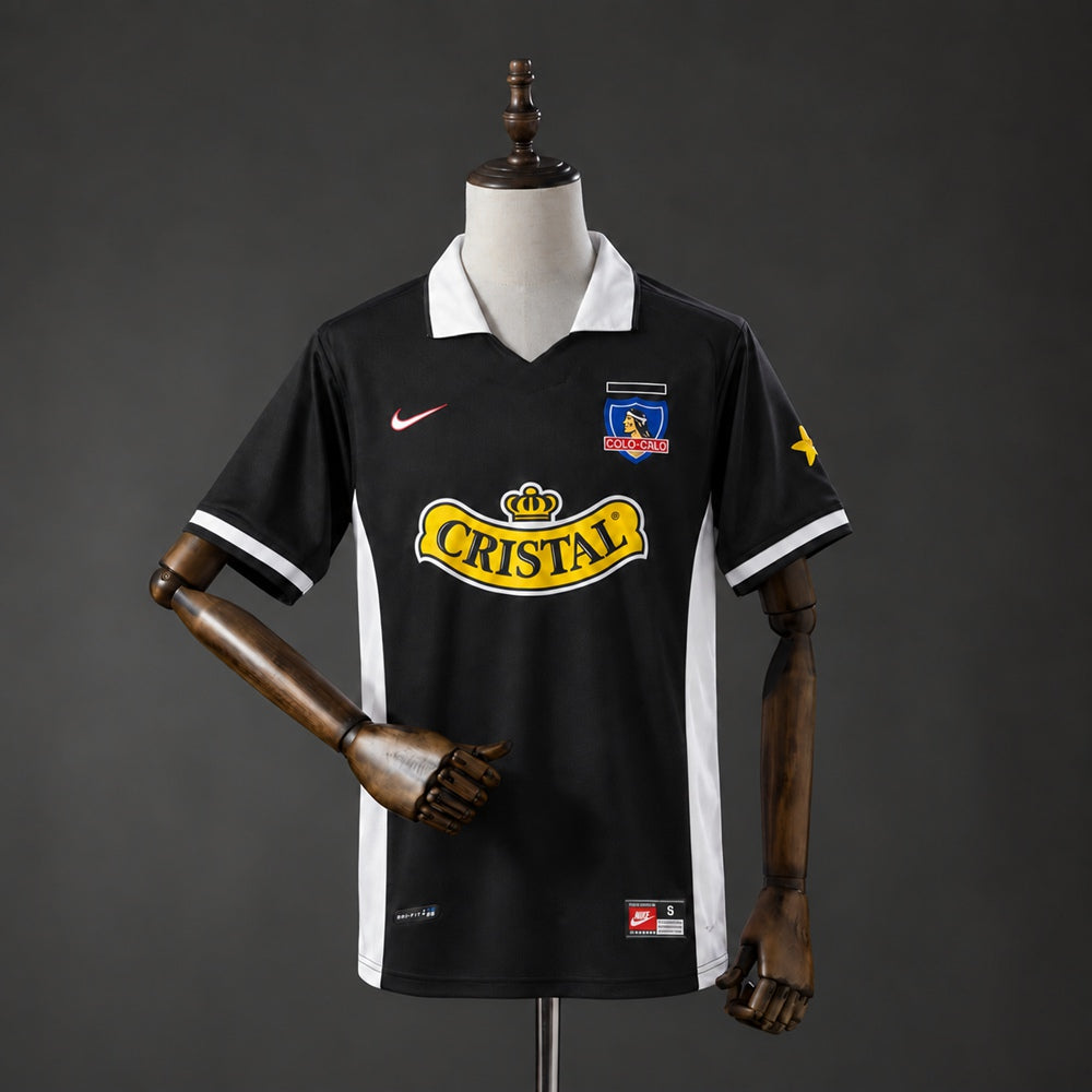 Camisola CSD Colo Colo 1997-98 Alternativa Preta Versão Adepto