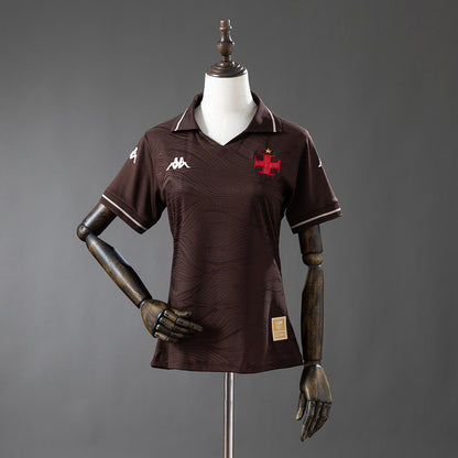 Camisola Vasco da Gama 2025-26 Alternativa Vermelha Lisa Versão Mulher