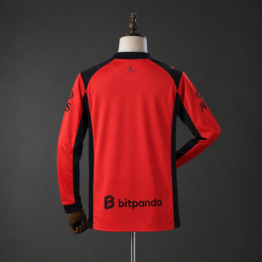 Camisola Manga Comprida Ac Milan 2026-27 Alternativa Vermelha Versão Adepto
