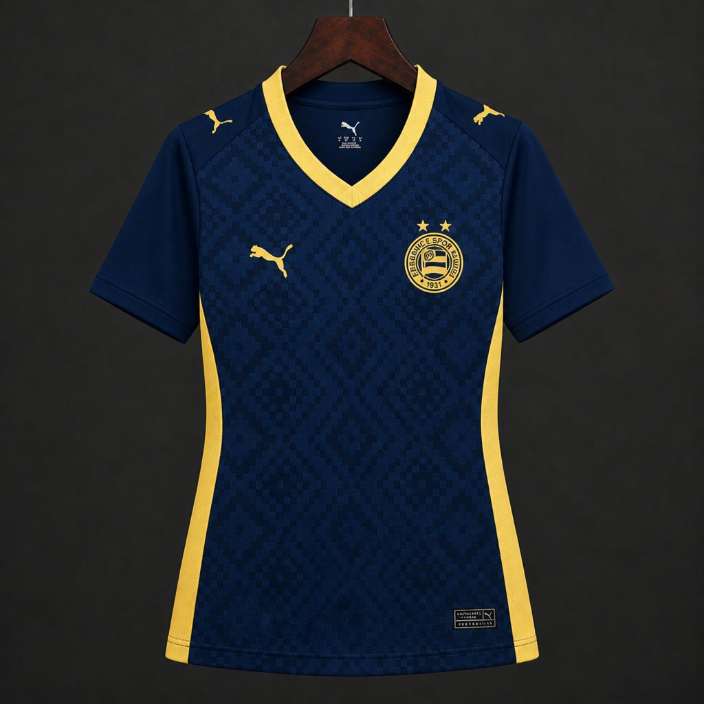 Camisola EC Bahia 2026-27 Alternativa Azul Escura Versão Mulher
