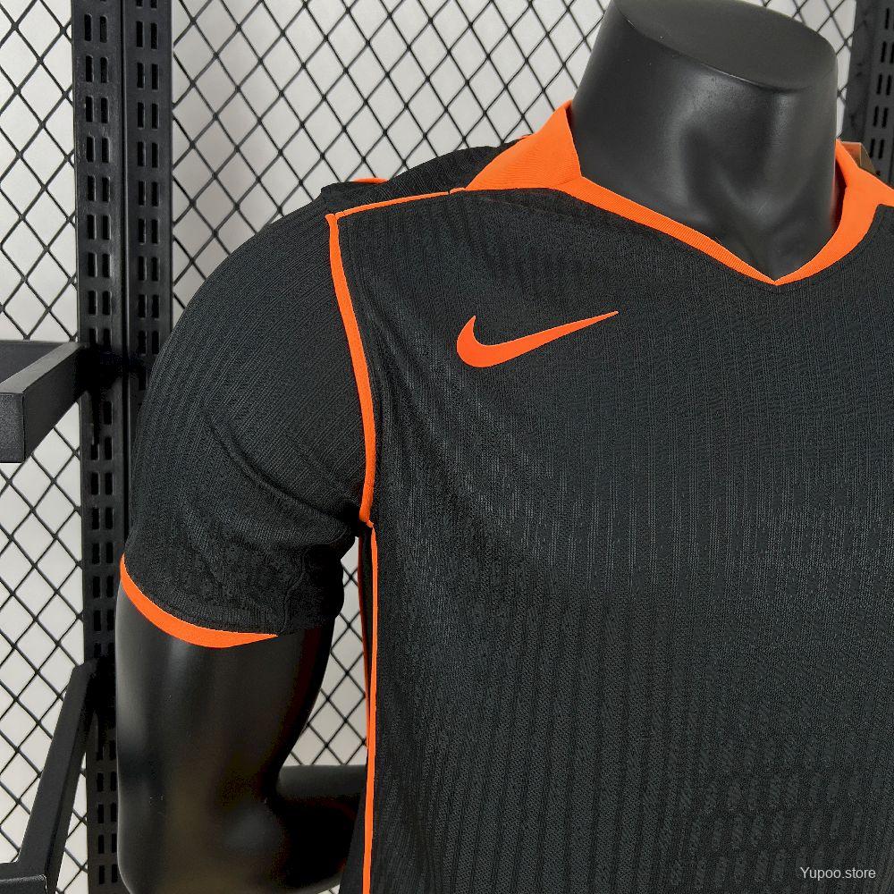 Camisola SC Corinthians 2025-26 Alternativa Preta/Laranja Versão Jogador