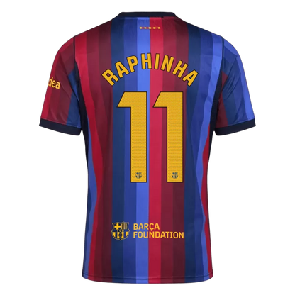 Camisola FC Barcelona 2026-27 Principal Versão Adepto RAPHINHA #11