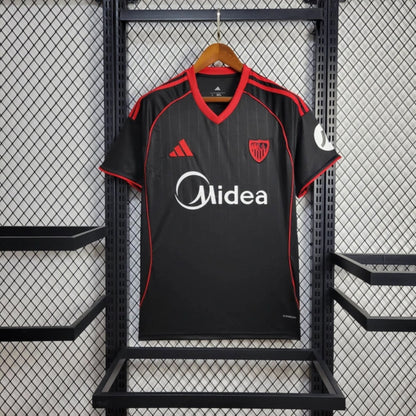 Camisola Sevilha FC 2025-26 Alternativa Preta Versão Adepto