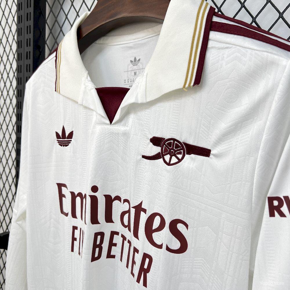 Camisola Manga Comprida ARS 2025-26 Alternativa Branca Versão Adepto