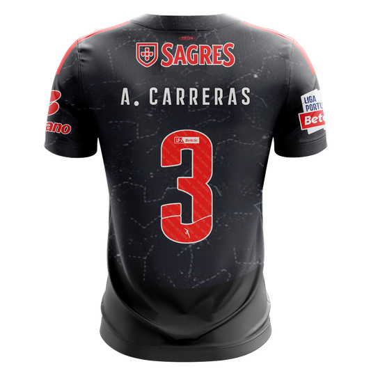 Camisola SLB 2024-25 Alternativa Preta Versão Adepto A. CARRERAS #3