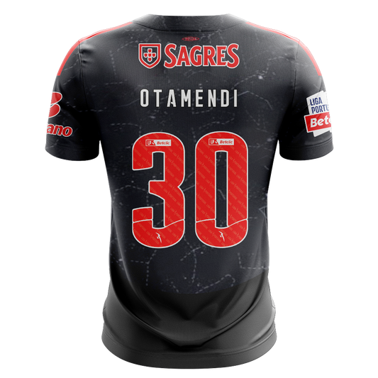 Camisola SLB 2024-25 Alternativa Preta Versão Adepto OTAMENDI #30