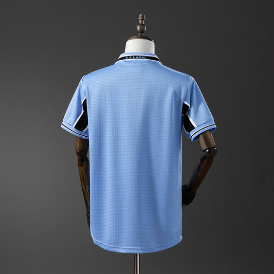 Camisola SS Lazio 1999-00 Alternativa Azul Versão Adepto