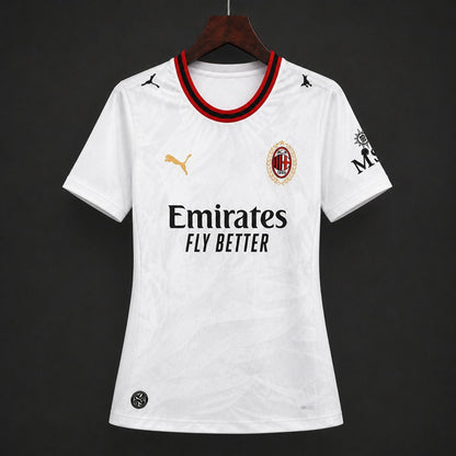 Camisola Ac Milan 2026-27 Alternativa Branca Versão Mulher