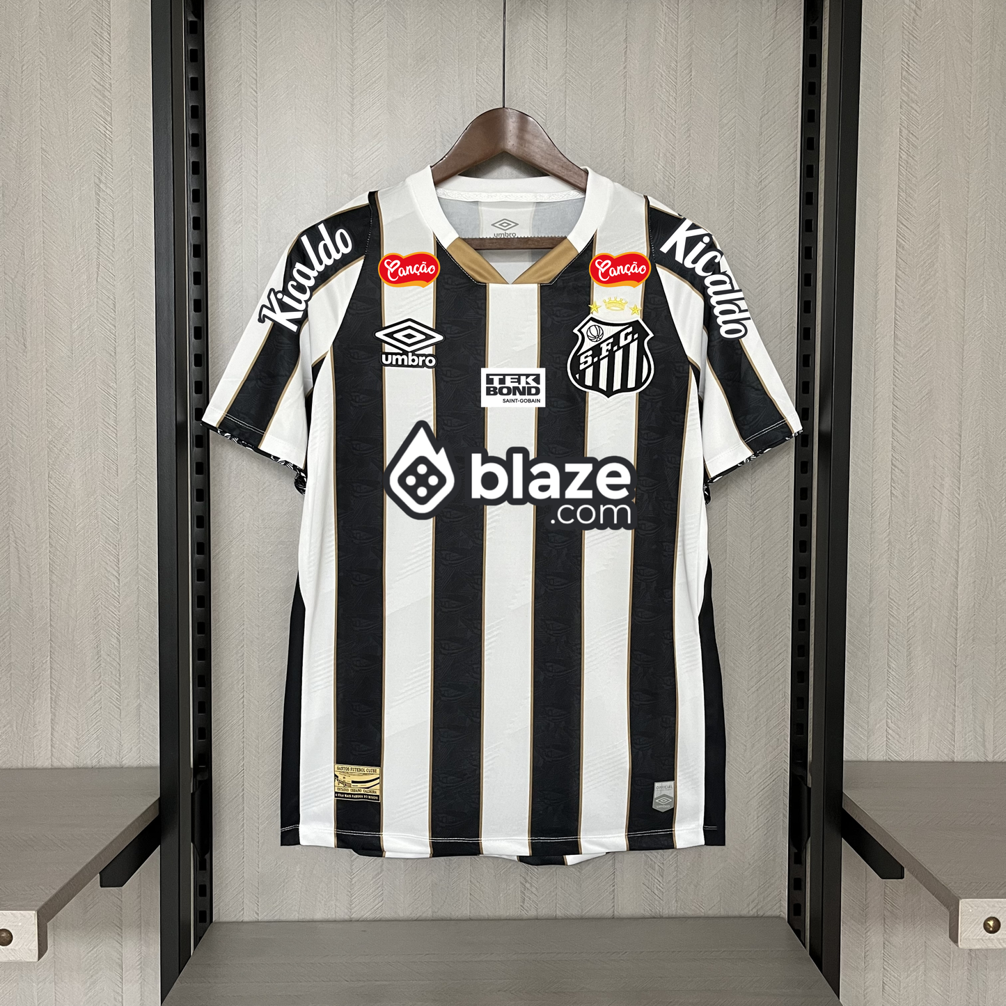 Camisola Santos FC 2024-25 Alternativa Versão Adepto Todos Patrocinadores