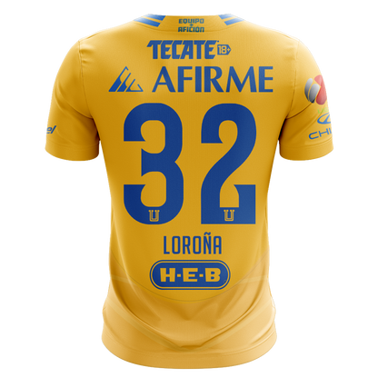 Camisola Tigres 2024-25 Principal Versão Adepto LORONA #32