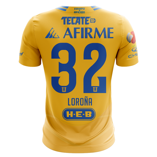 Camisola Tigres 2024-25 Principal Versão Adepto LORONA #32