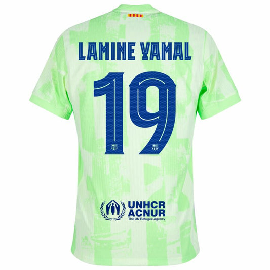 Camisola FC Barcelona 2024-25 Alternativa Verde UCL Versão Adepto LAMINE YAMAL #19