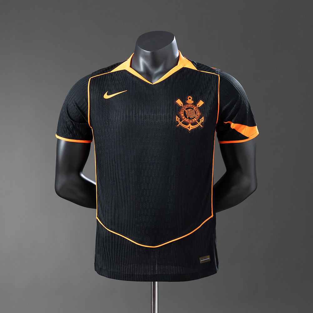 Camisola SC Corinthians 2025-26 Alternativa Preta/Laranja Versão Jogador