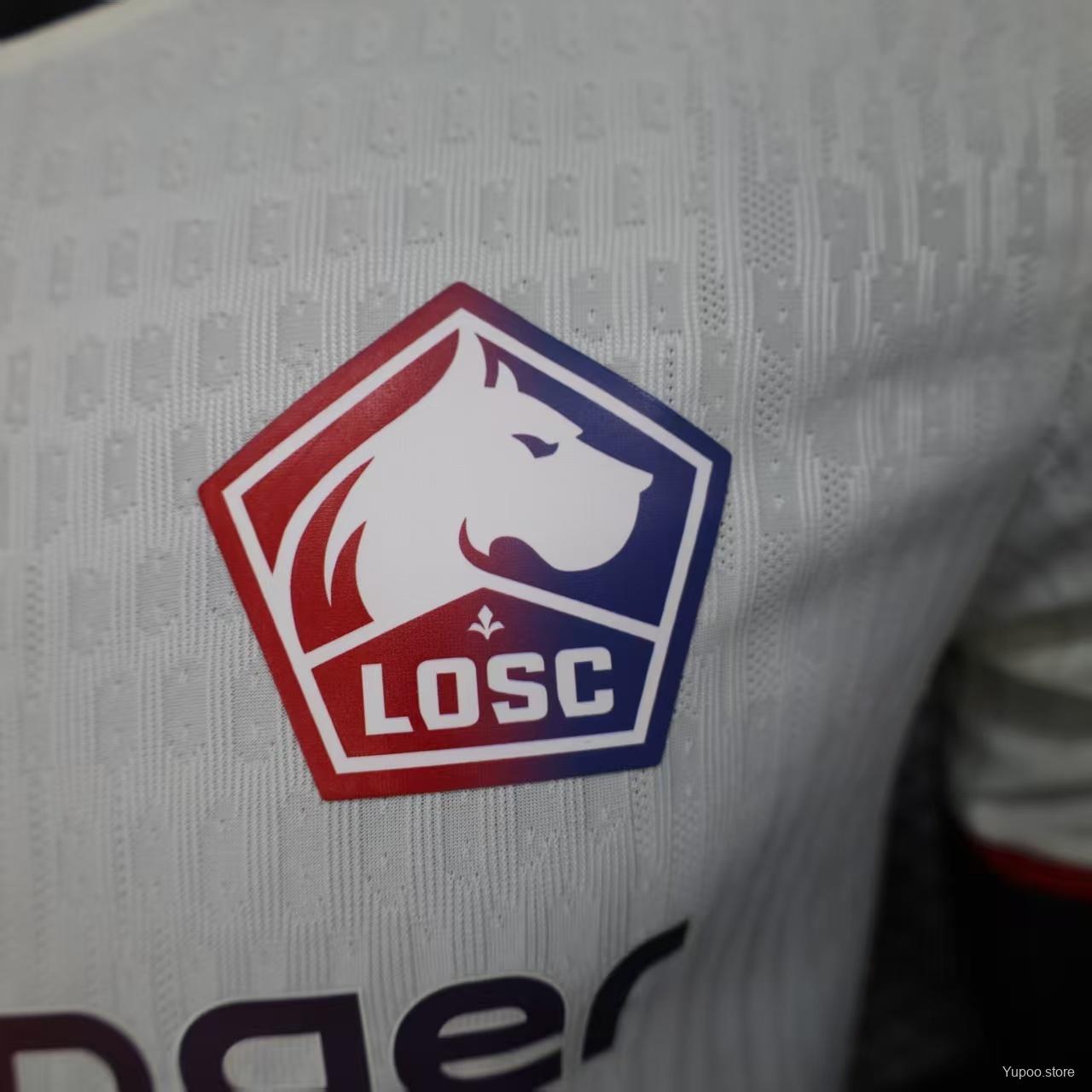 Camisola LOSC Lille 2025-26 Alternativa Branca Versão Jogador