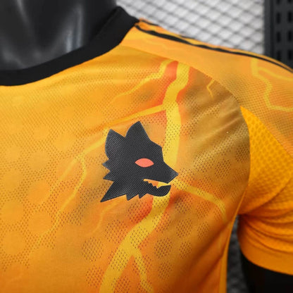 Camisola AS Roma 2025-26 Alternativa Amarela Versão Jogador