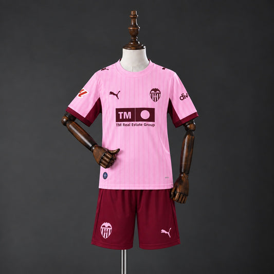 Kit Criança Valencia FC 2026-27 Alternativo Rosa