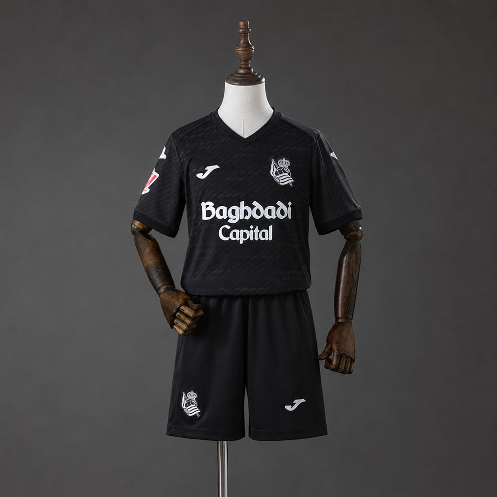 Kit Criança Real Sociedad 2026-27 Alternativo Preto