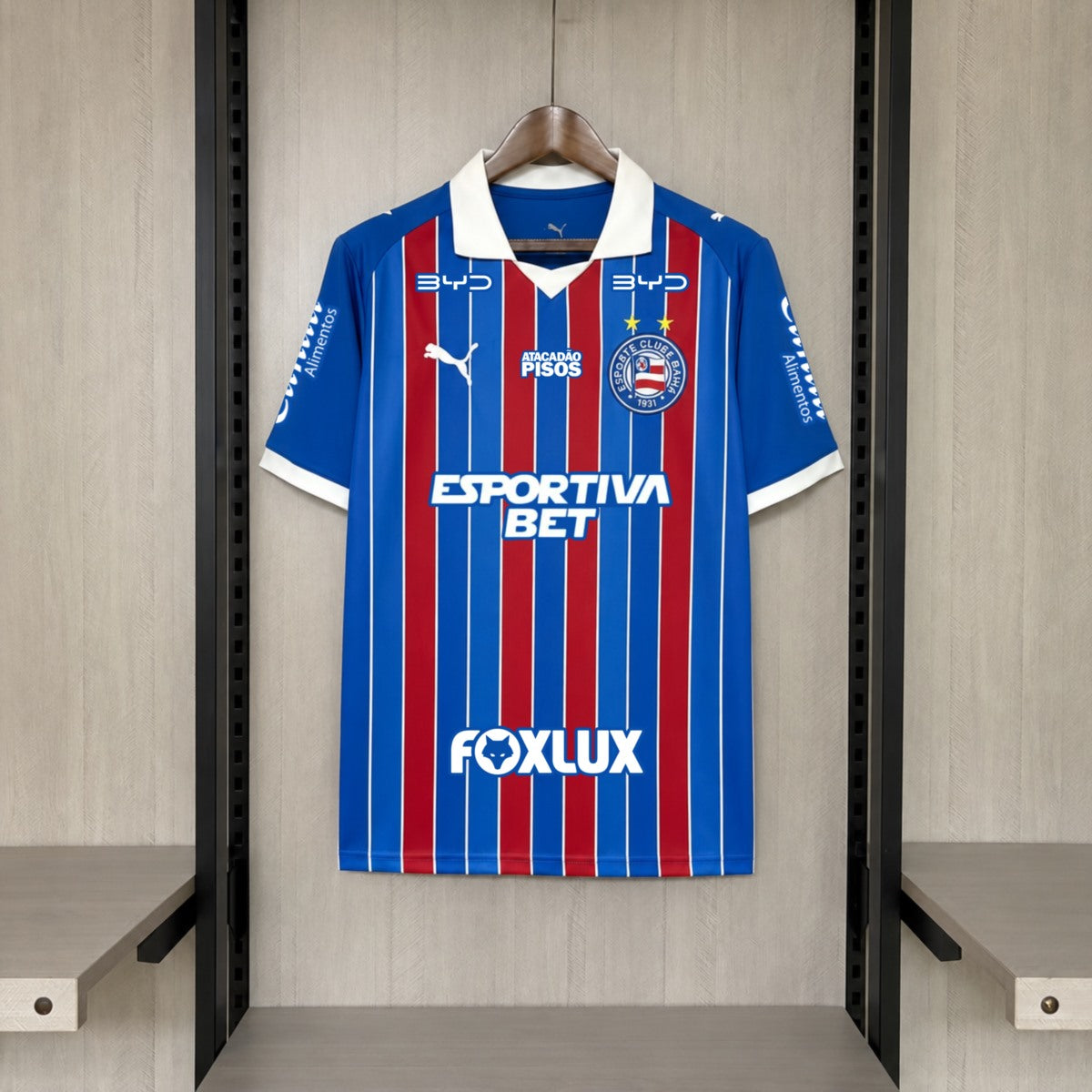 Camisola EC Bahia 2026-27 Alternativa Azul Versão Adepto Todos Patrocinadores