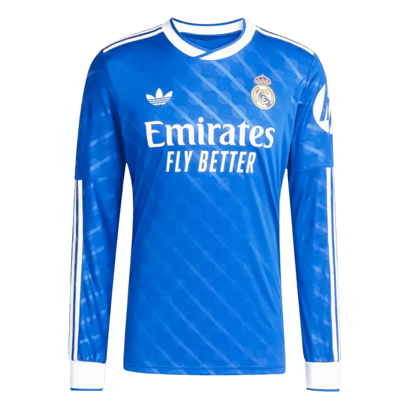 Camisola Manga Comprida Real Madrid CF 2025-26 Alternativa Azul Versão Adepto