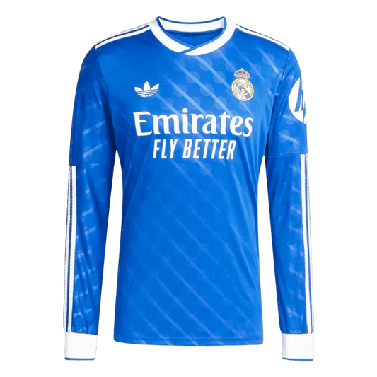Camisola Manga Comprida Real Madrid CF 2025-26 Alternativa Azul Versão Adepto