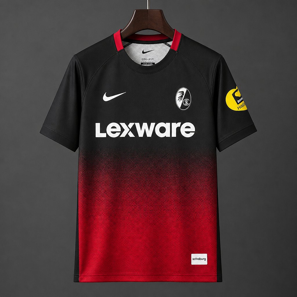 Camisola SC Freiburg 2026-27 Alternativa Preta Versão Adepto