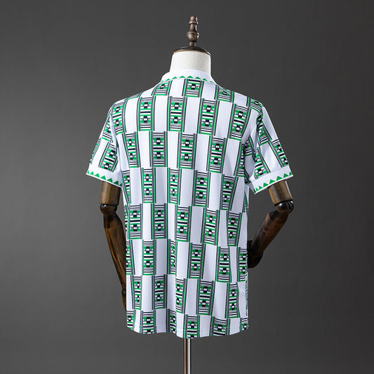Camisola Nigeria 1994 Alternativa Branca Versão Adepto