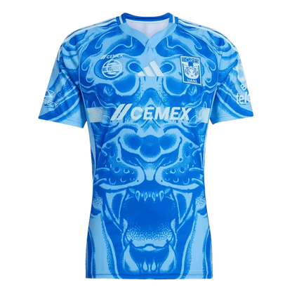 Camisola Tigres UANL 2025-26 Alternativa Azul Versão Adepto