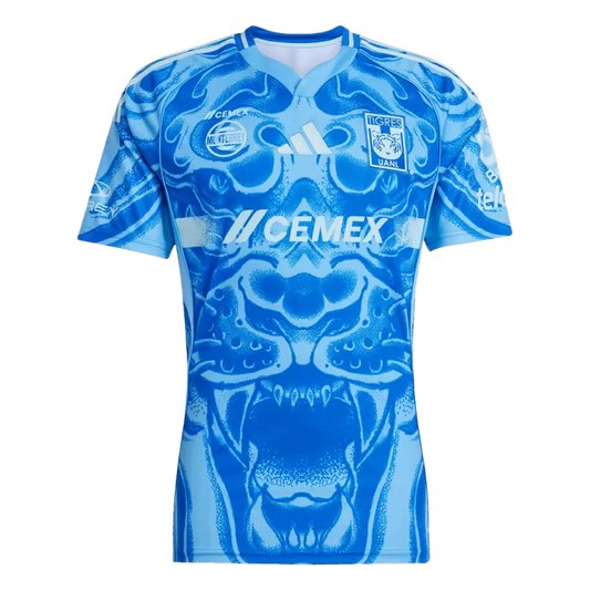 Camisola Tigres UANL 2025-26 Alternativa Azul Versão Adepto