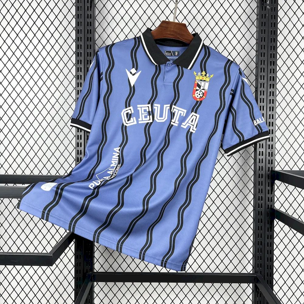 Camisola AD Ceuta FC 2025-26 Alternativa Azul Versão Adepto
