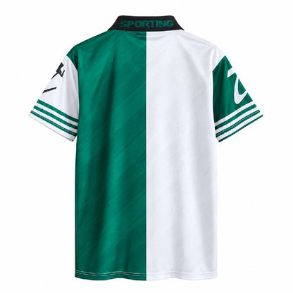 Camisola S.C.P. 1996-97 Alternativa Verde/Branca Versão Adepto