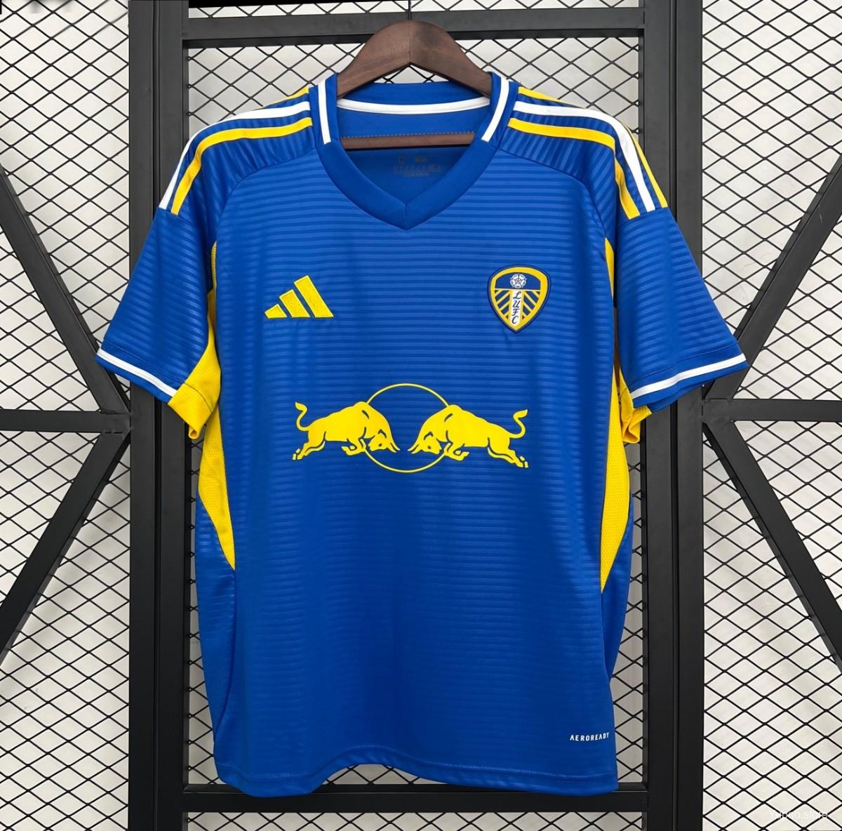 Camisola Leeds-U 2025-26 Alternativa Azul Versão Adepto