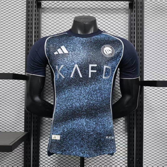 Camisola Al-Nassr FC 2025-26 Alternativa Azul Versão Jogador