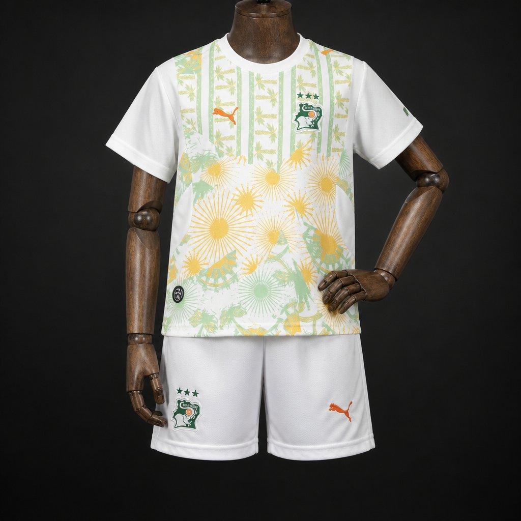 Kit Criança Costa do Marfim 2026 Alternativo Branco