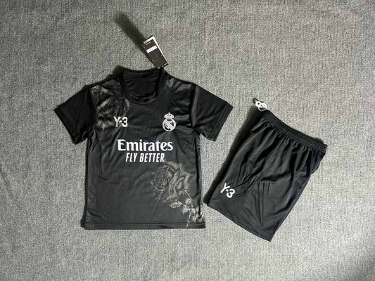 Kit Criança Real Madrid CF 2024-25 Edição Especial Y-3 Preto