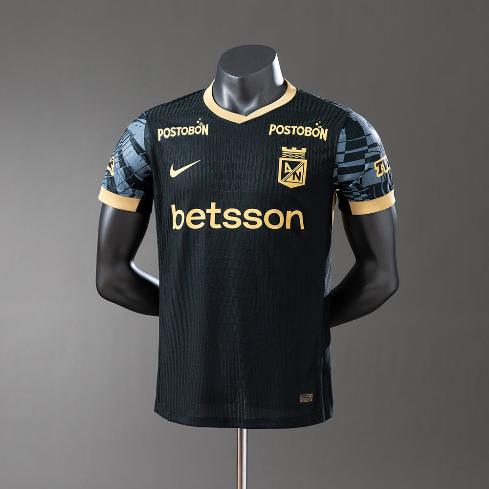 Camisola Atletico Nacional 2025-26 Alternativa Preta Versão Jogador