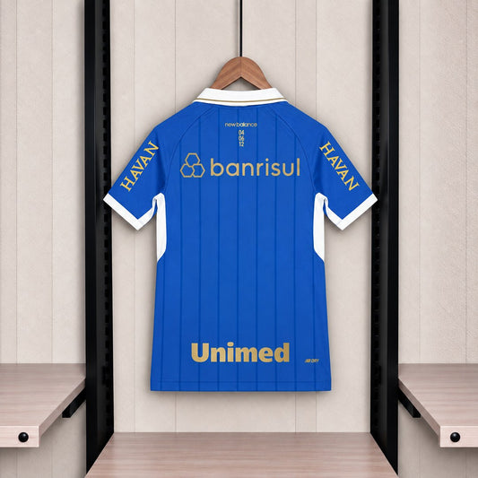 Camisola Gremio 2026-27 Alternativa Azul Escura Versão Adepto Todos Patrocinadores