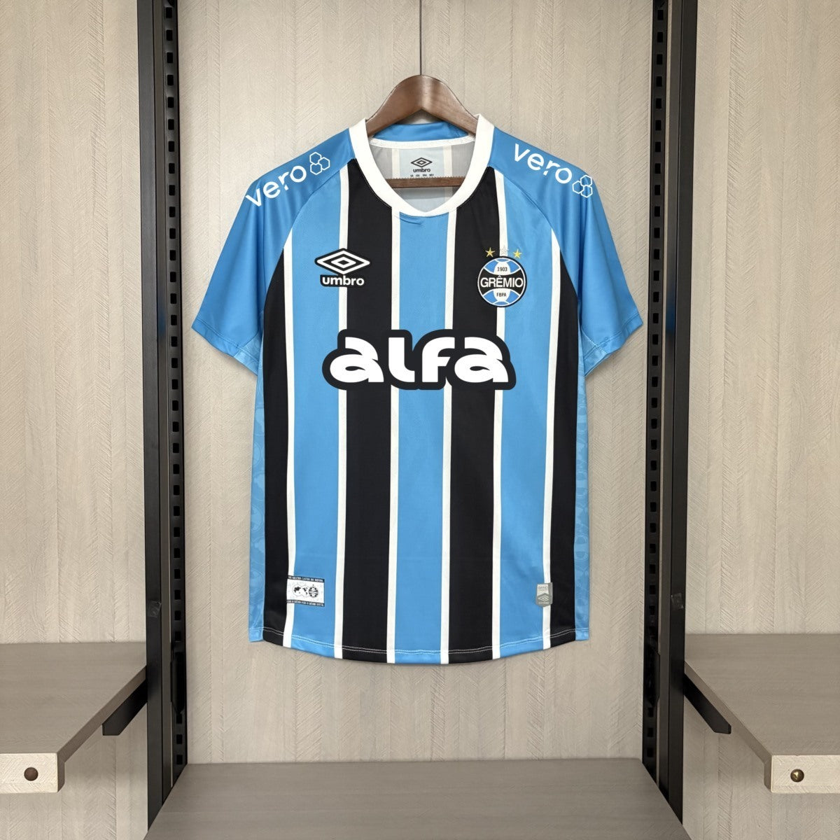 Camisola Gremio 2025-26 Principal Versão Adepto Todos Patrocinadores
