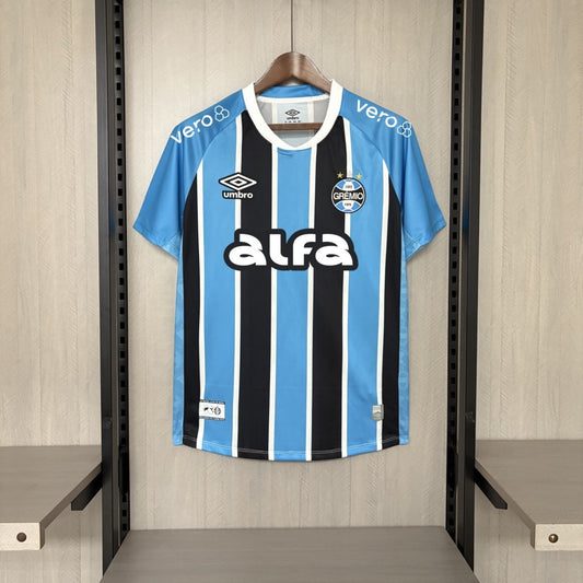 Camisola Gremio 2025-26 Principal Versão Adepto Todos Patrocinadores