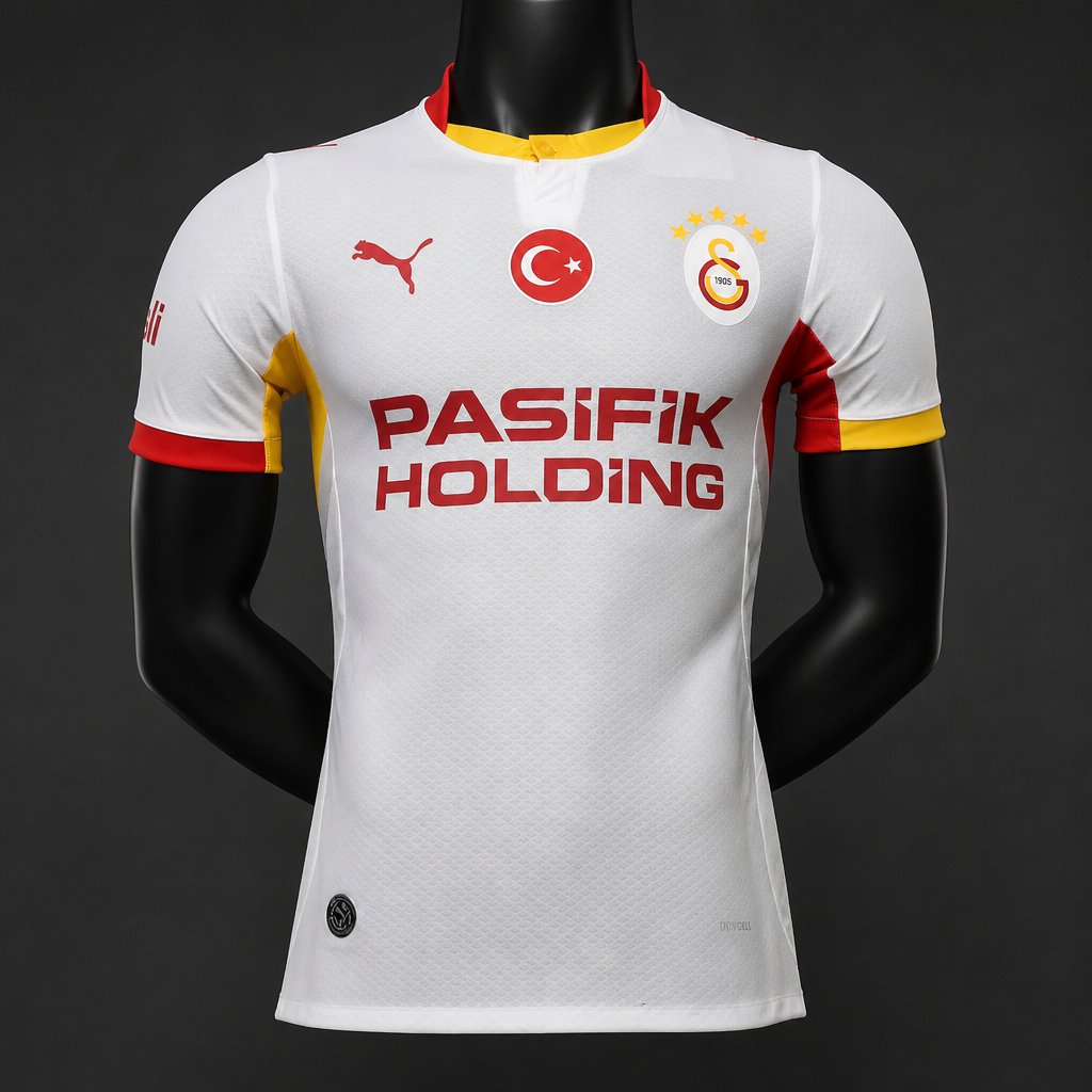 Camisola Galatasaray 2026-27 Alternativa Branca Versão Jogador