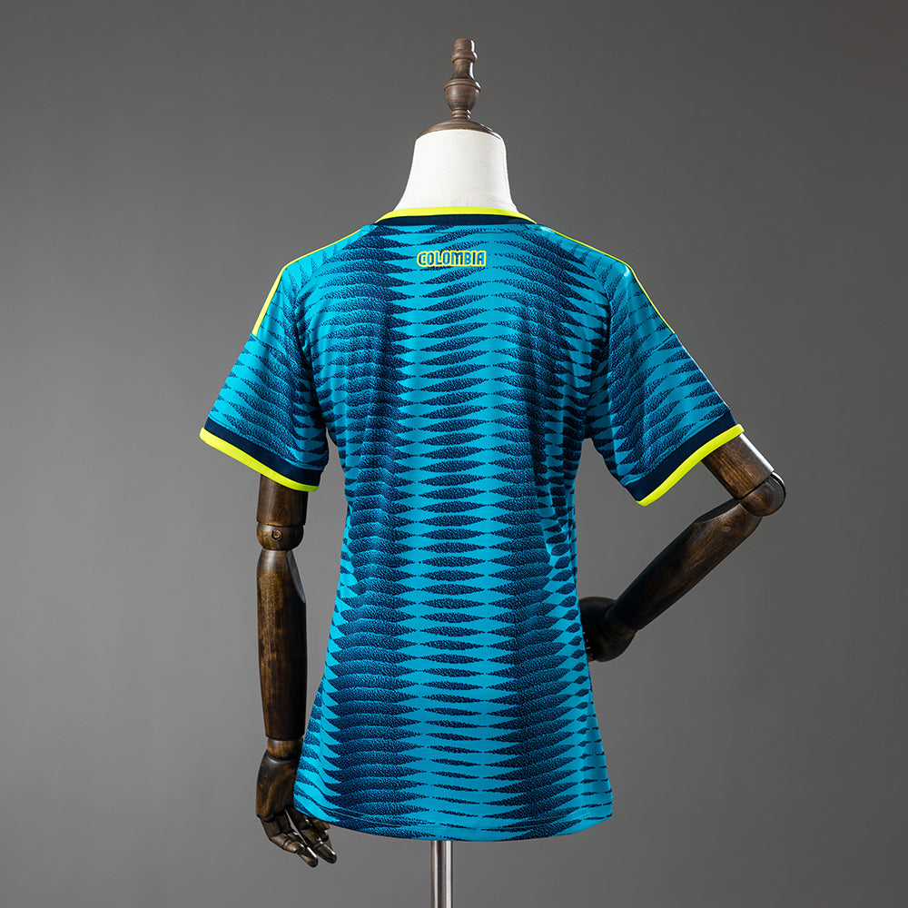 Camisola Colombia 2026 Alternativa Azul Versão Mulher